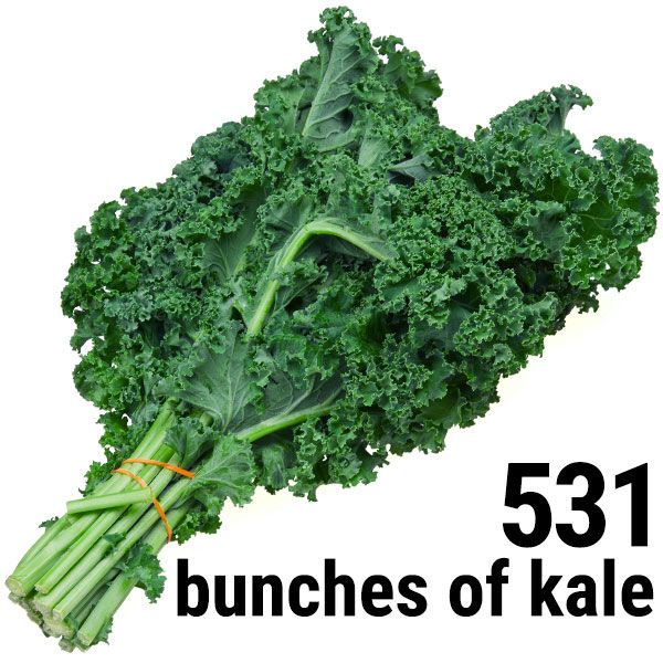 531 bunches of kale